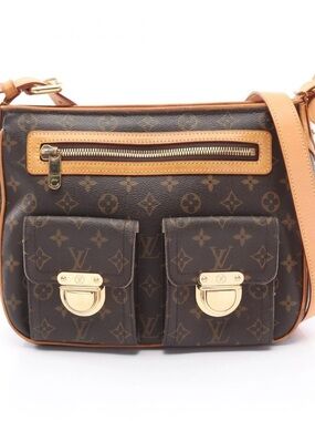 Louis Vuitton Monogram Canvas Brown Crossbody Bag with Vachetta Trim